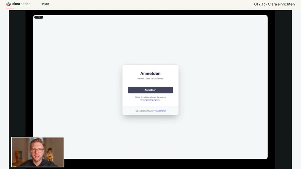 Ausschnitt aus der Clara-Produktdemo: Einrichten und orientieren